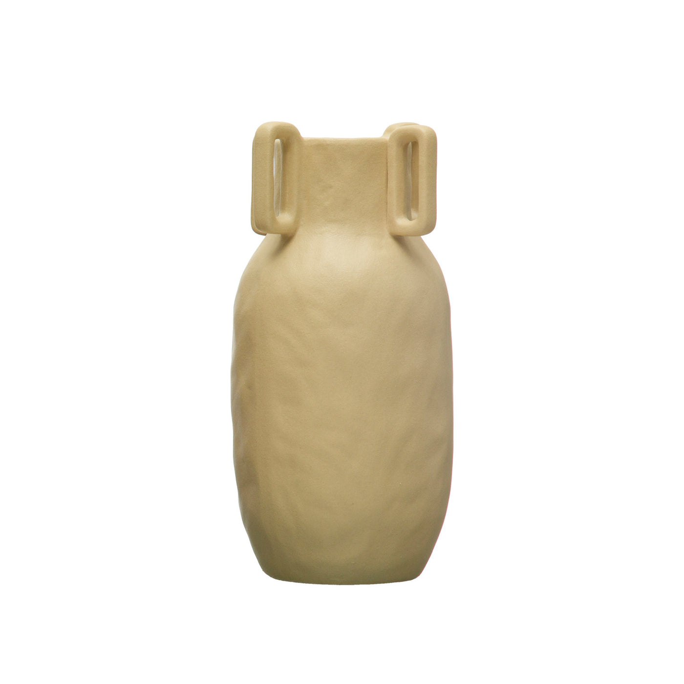 Cream Stoneware Vase w/ Sand Finish