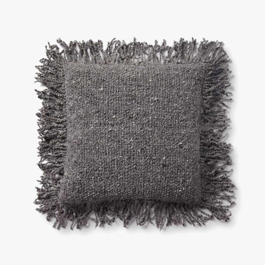 Knit Charcoal Pillow, Down-Filled