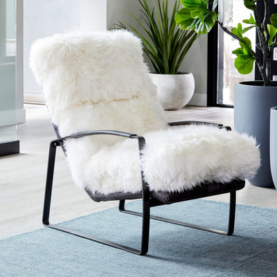 Hanly White Sheepskin Accent Chair