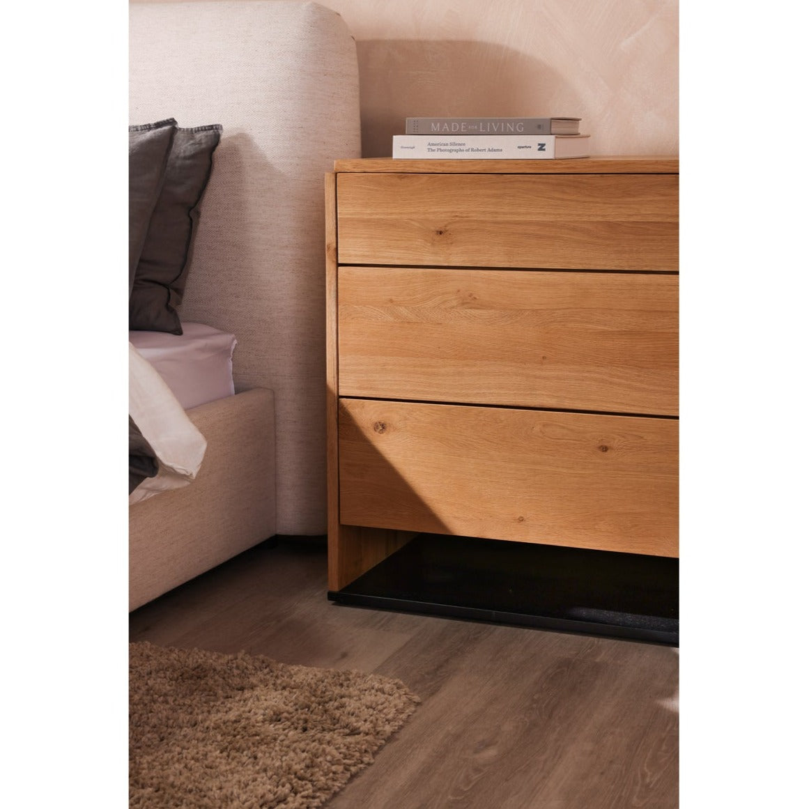 Quinton Three Drawer Nightstand