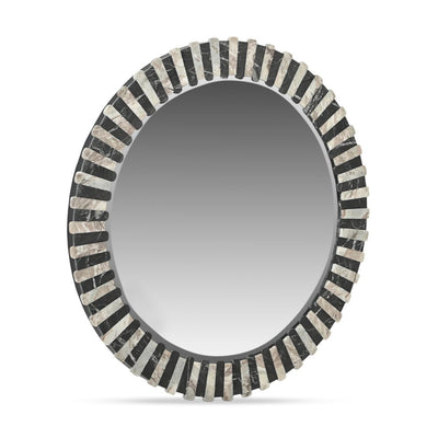 Isolde Black & Beige Marble Mirror