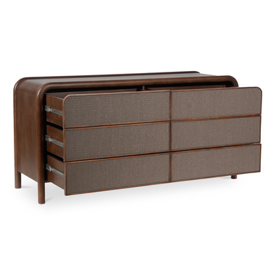 Rye Warm Brown Six Drawer Dresser