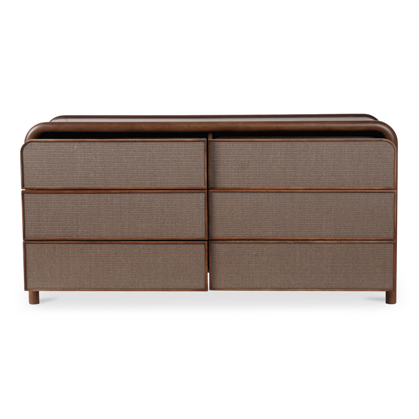 Rye Warm Brown Six Drawer Dresser