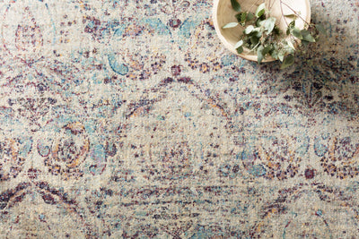 Anastasia Rug, Silver/Plum