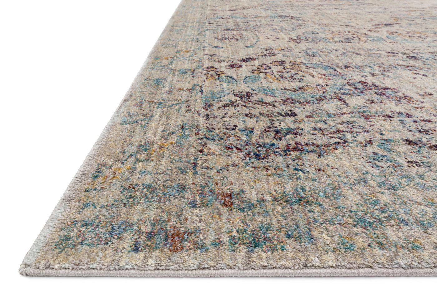 Anastasia Rug, Silver/Plum