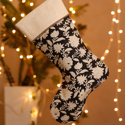 Designer Floral Hand Block Stocking