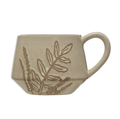 Stoneware Mug w/ Botanical