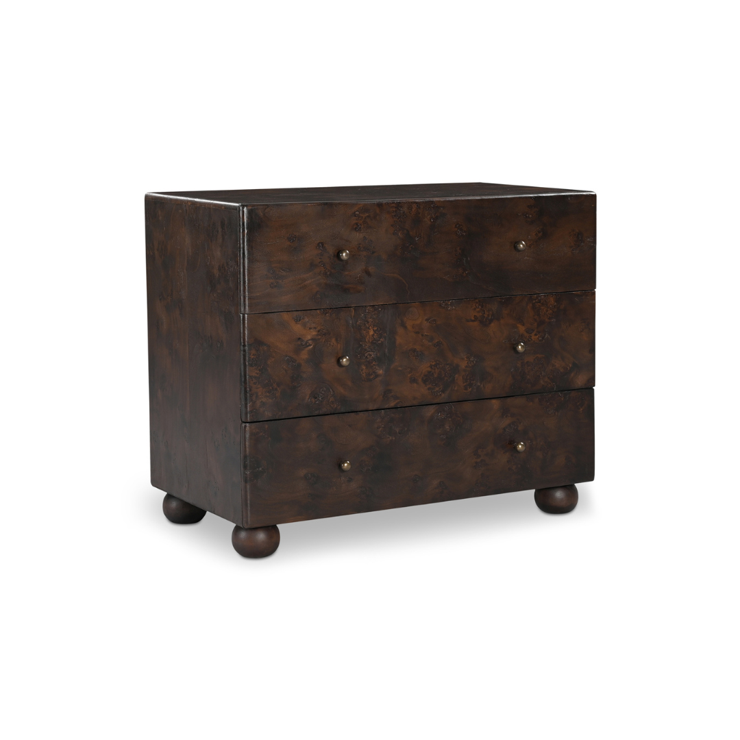 York Three Drawer Nightstand