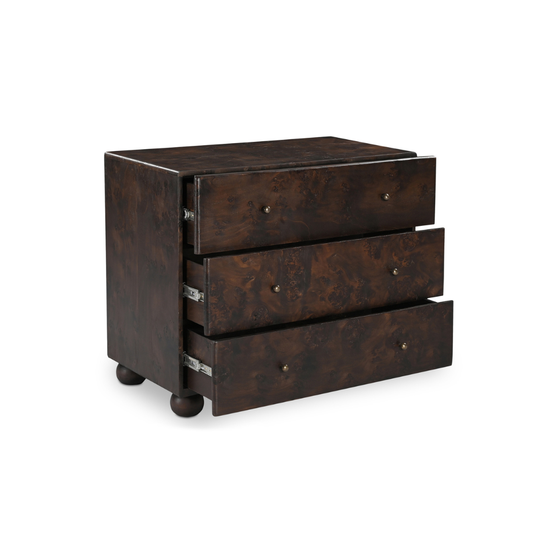 York Three Drawer Nightstand