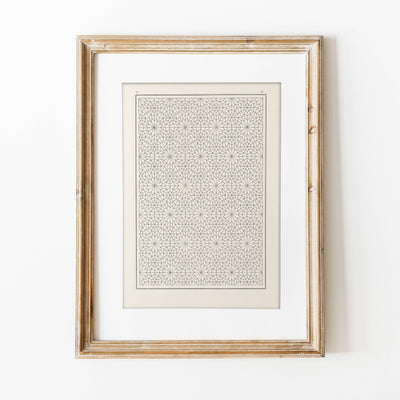 Vintage Geo Textile Wall Art Modern Sketch Art Print - Birch and Bind