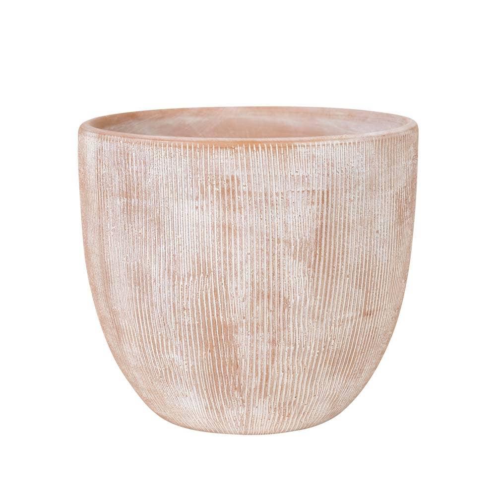 Combed Terracotta Planter - Birch and Bind