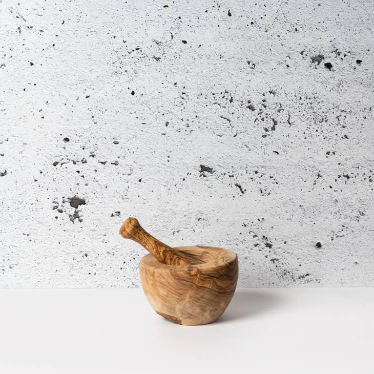 Olive Wood Mortar & Pestle - Birch and Bind