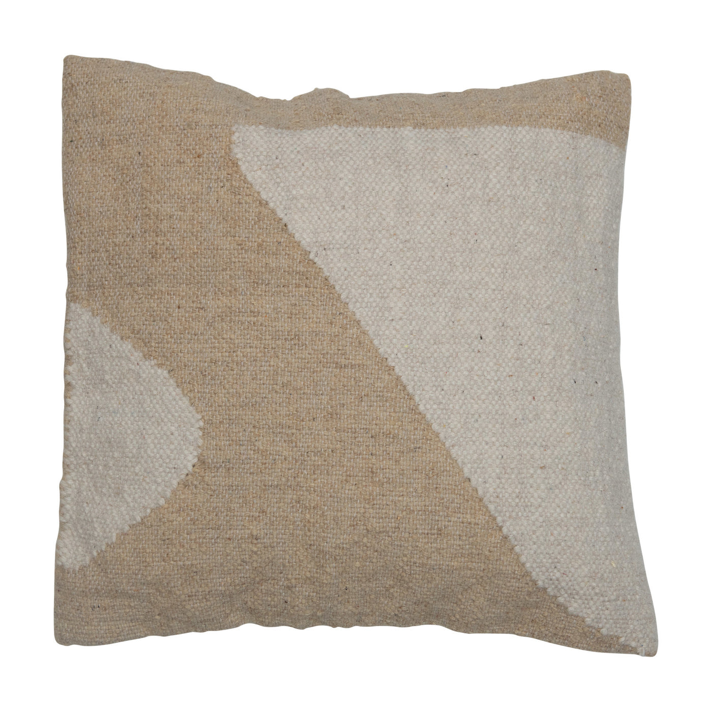 Beige Wool Kilim Pillow 20"