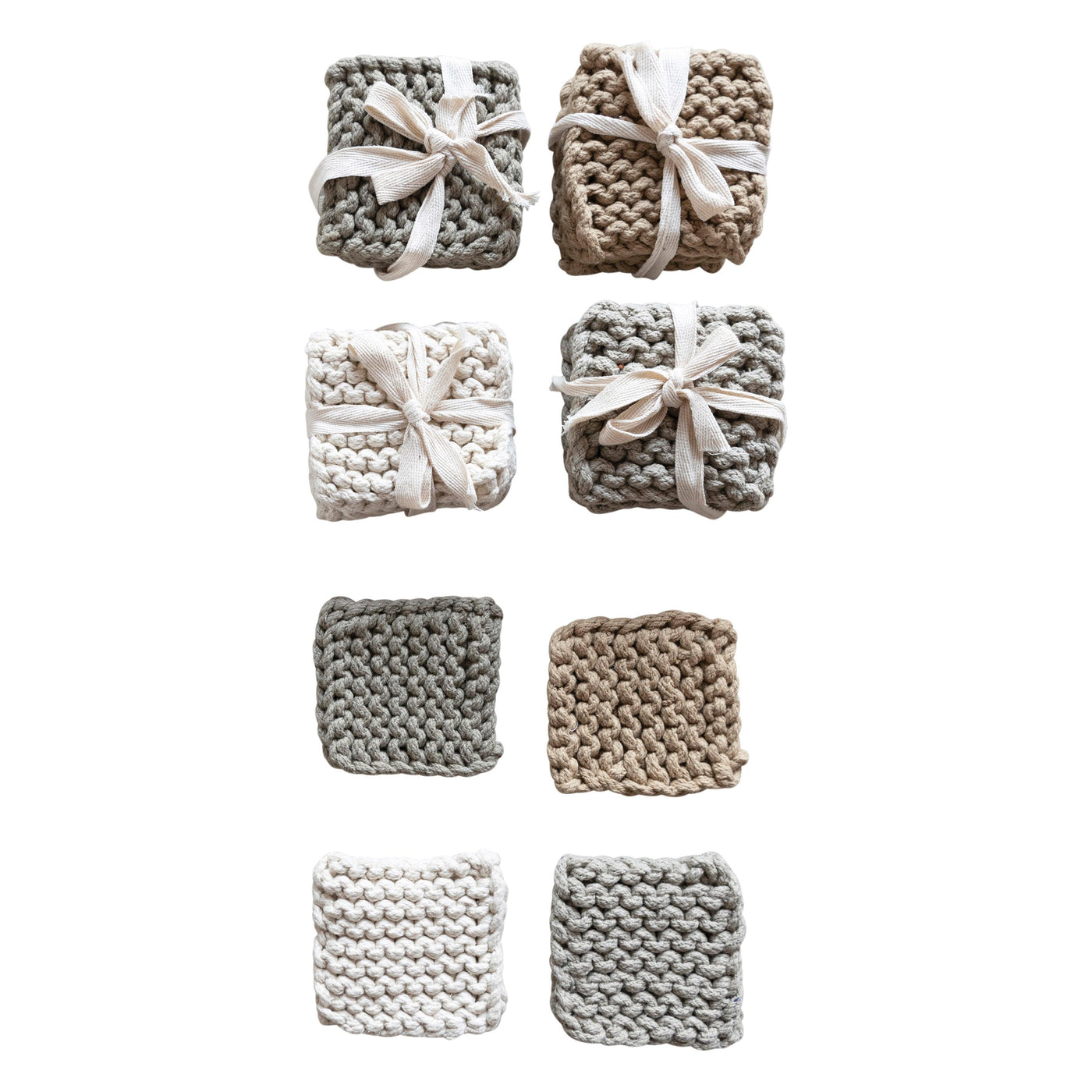 Cotton Crocheted Coaster Set - Birch and Bind