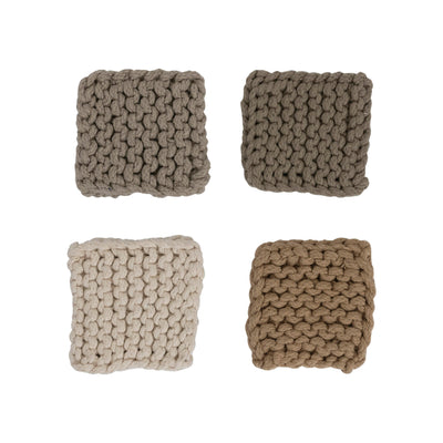 Cotton Crocheted Coaster Set - Birch and Bind