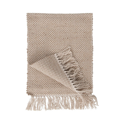 Woven Jute and Cotton Table Runner with Fringe - Birch and Bind