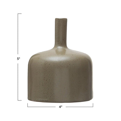 Brown Stoneware Vase - Birch and Bind