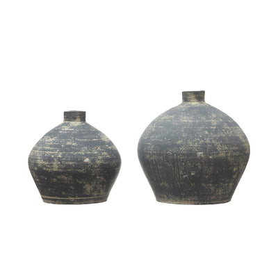 Decorative Clay Vase w/ Antique Finish - Birch and Bind