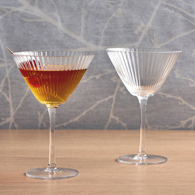 Fluted Martini Cocktail Glass Set
