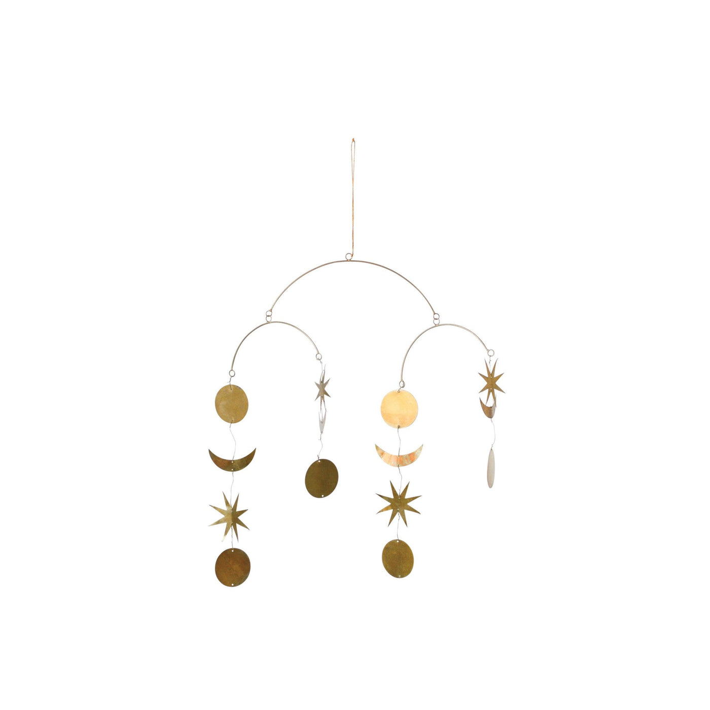 Brass Star and Moon Mobile - Birch and Bind