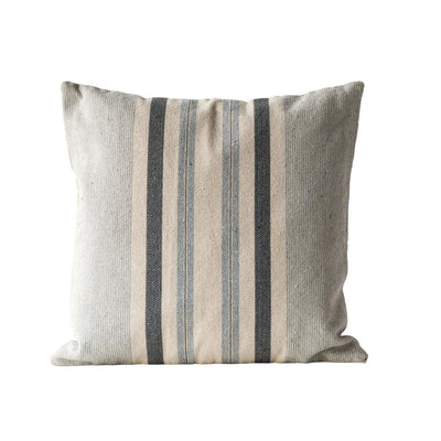 20" Two-Tone Blue Striped Pillow - Birch and Bind