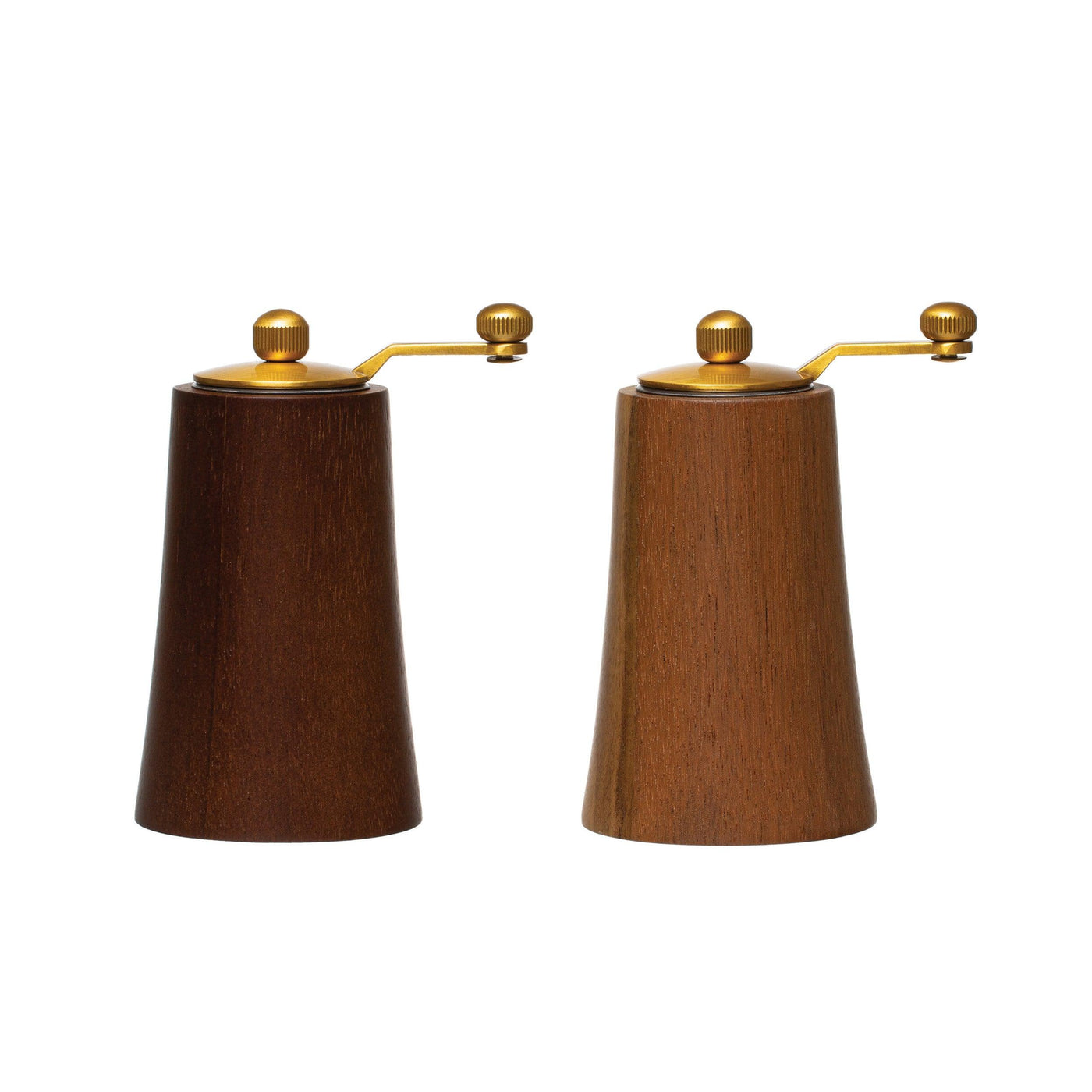 Acacia Wood and Stainless Steel Salt and Pepper - Birch and Bind