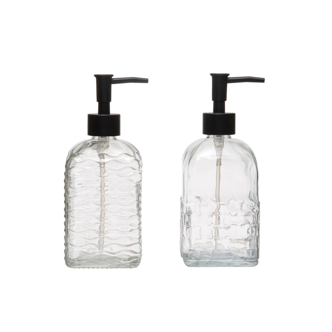 Embossed Glass Soap Dispenser - Birch and Bind