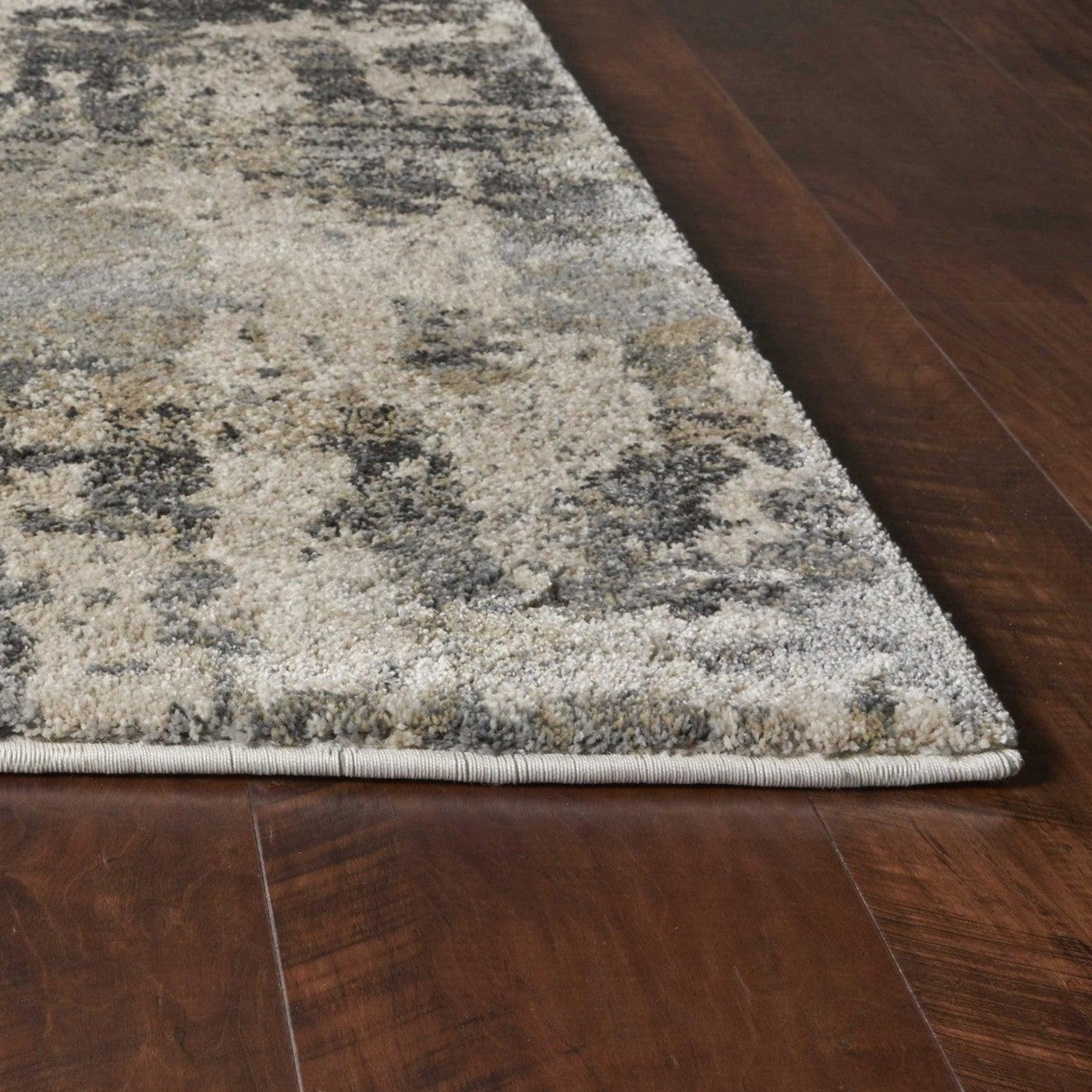 Gray & Natural Abstract Area Rug - Birch and Bind