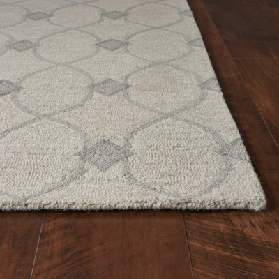 Ivory Hand Tufted Ogee Indoor Area Rug - Birch and Bind