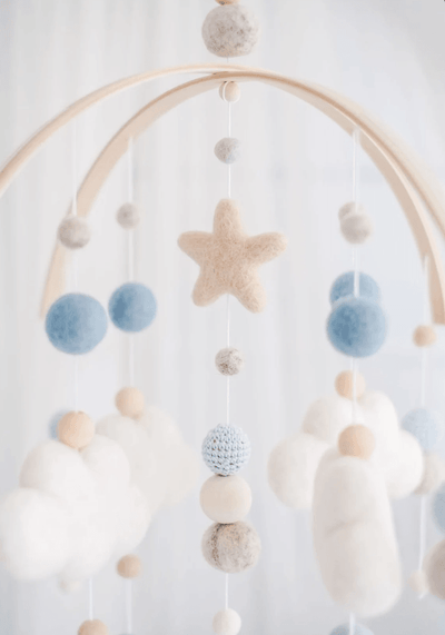 Cloud & Moon Baby Mobile - Birch and Bind