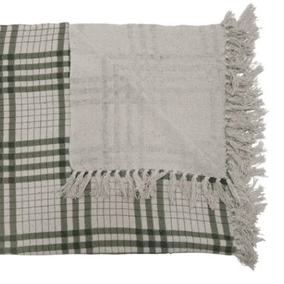 Woven Printed Plaid Throw with Fringe - Birch and Bind